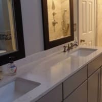Bespoke bathroom vanity and basin installation by Aaron Steven Construction